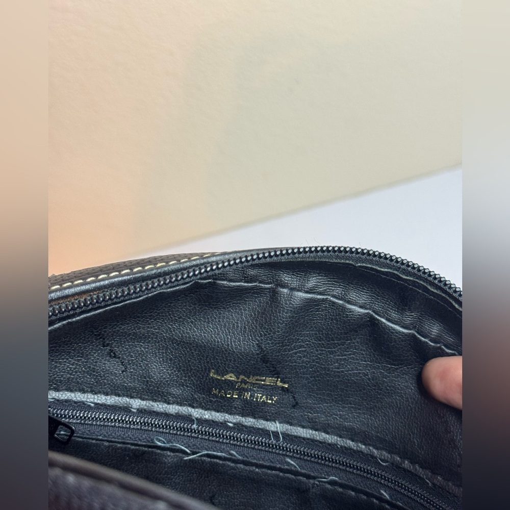 LANCEL Vintage Black Leather Crossbody Bag - Picture 12 of 12